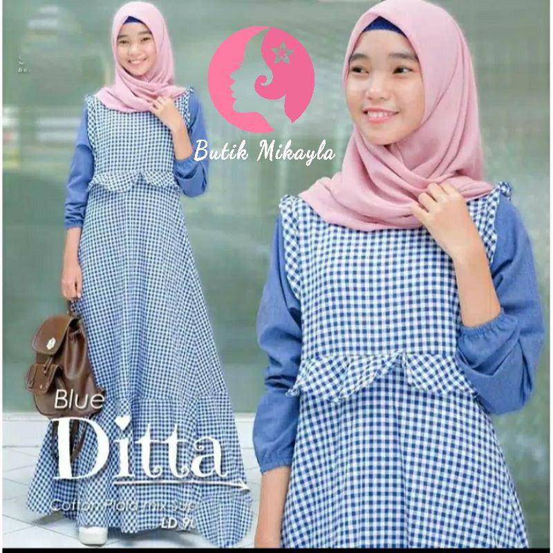 Gamis Anak Remaja TRAND DITTA Model Baju Terbaru dan Muslimah Kekinian 2021