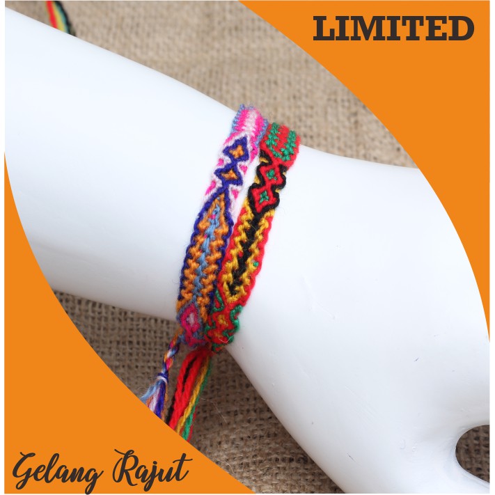 Gelang Rajut Etnik Gelang Keren Kece Anak Gunung Double 08