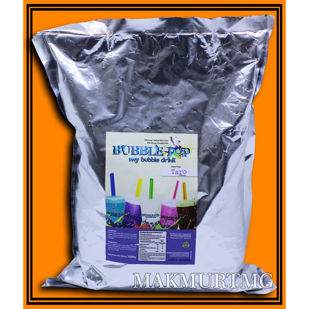 BUBBLE POP RASA TARO BUBUK MINUMAN 1kg