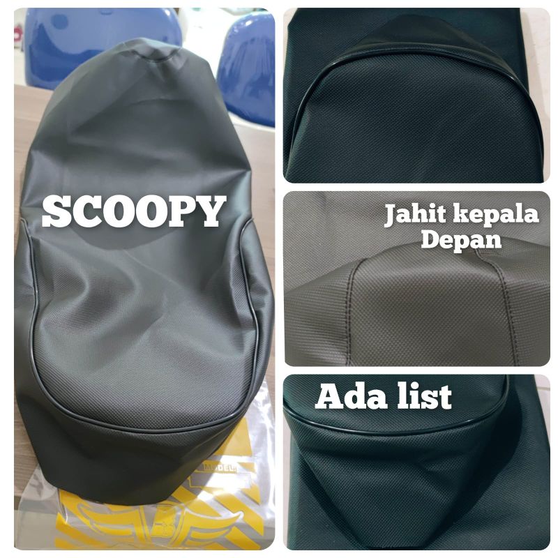 KULIT JOK MOTOR SCOOPY 2022 / SARUNG JOK MOTOR SCOOPY CUSTOM