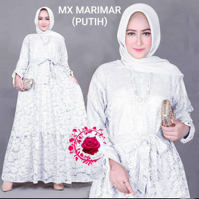 SIZE 3XL/GAMIS MAXI MARINA BAHAN MATT BRUKAT TULANG GLITTER LAPIS FURING PREMIUM QUALITY