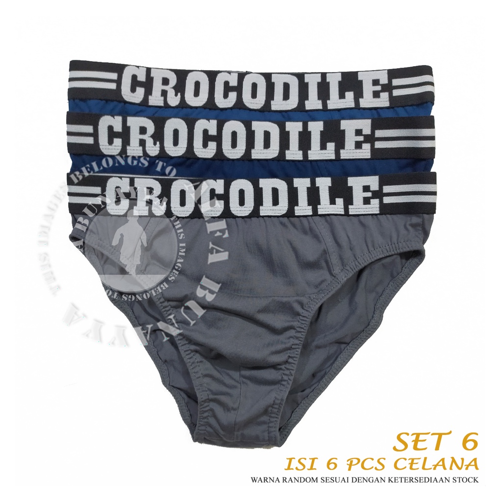 3 Celana Dalam Pria CROCODILE BRIEF 251 BOX PUTIH - CD Dewasa - Remaja - Katun