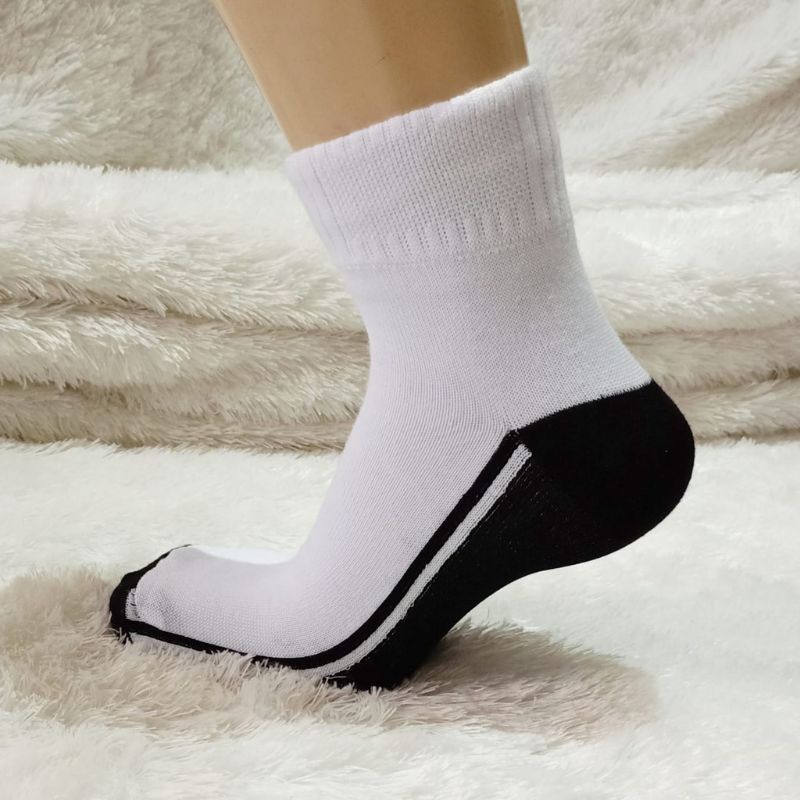 Kaos Kaki Spandek Hitam Putih / Kaos Kaki Pendek / Kaos Kaki Semata Kaki