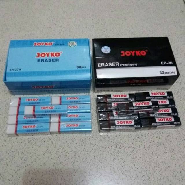 

Penghapus Pensil Joyko Besar Warna Hitam/Putih