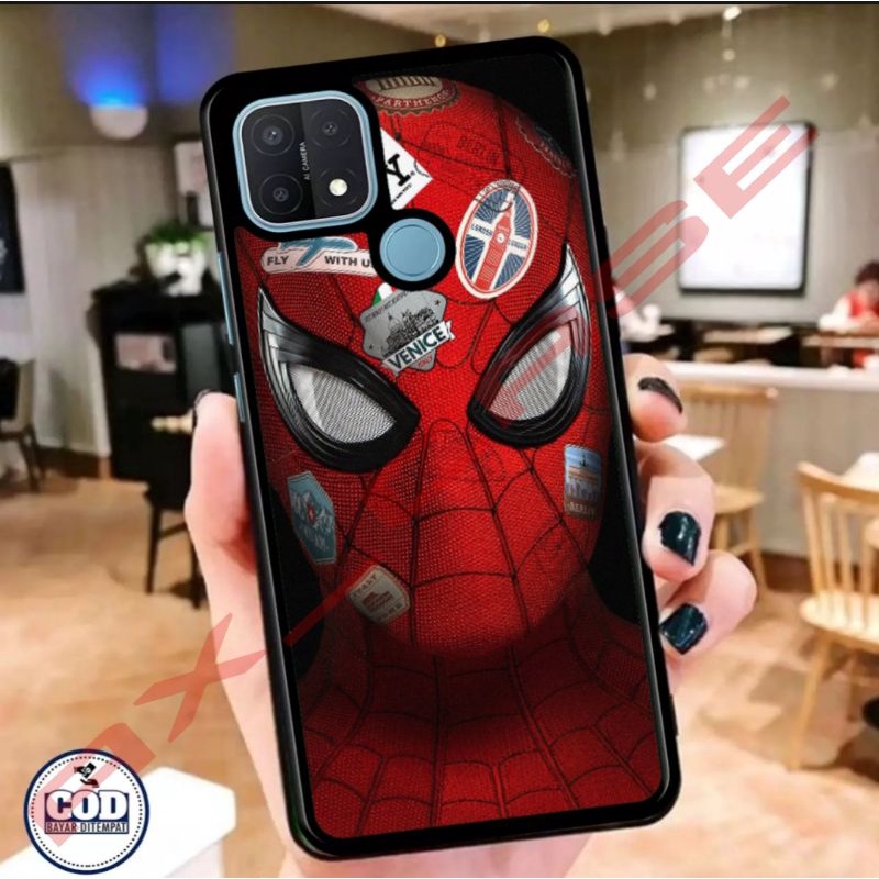 Ax Case custom Oppo A15 A15S Fashion Marvel universe Spiderman Iron man Series Premium Quality Hardc