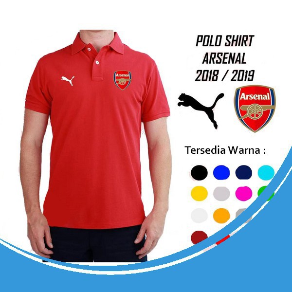 Kaos Polo Shirt Pria Arsenal Baju Bola Kerah Kualitas Terbaik