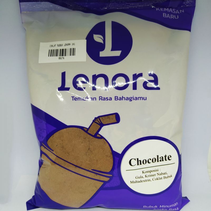 

Lenora Chocolate 1kg / bubuk minuman / bubuk pop ice / bubuk milkshake/ coklat bubuk minuman