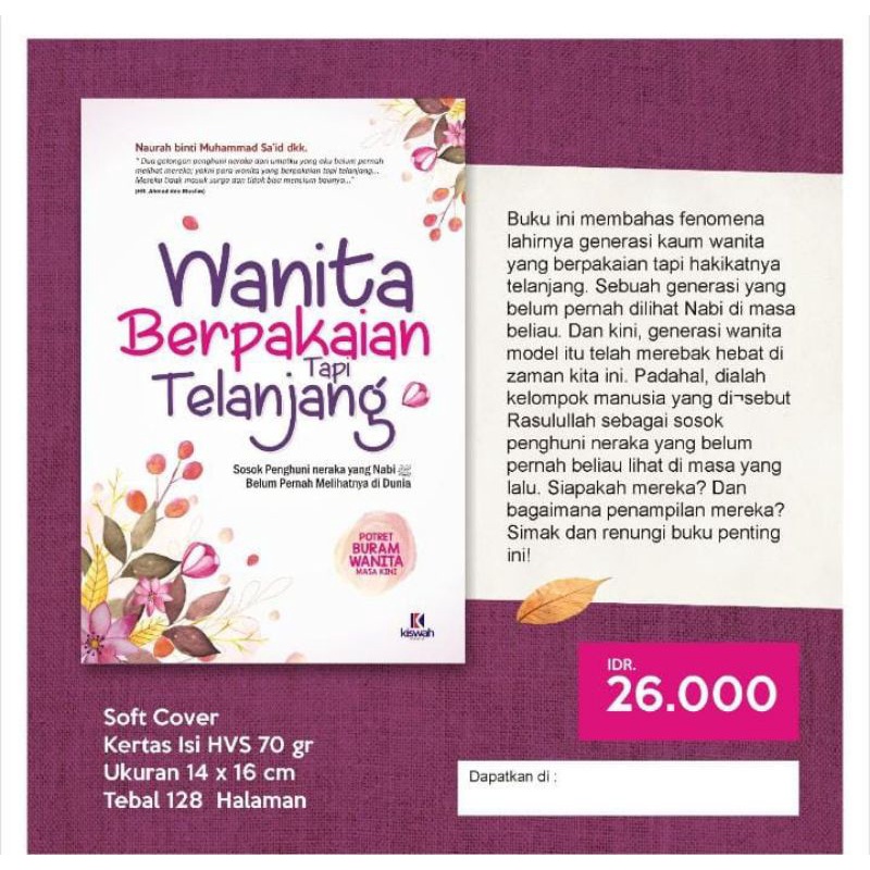 

WANITA BERPAKAIAN TAPI TELANJANG