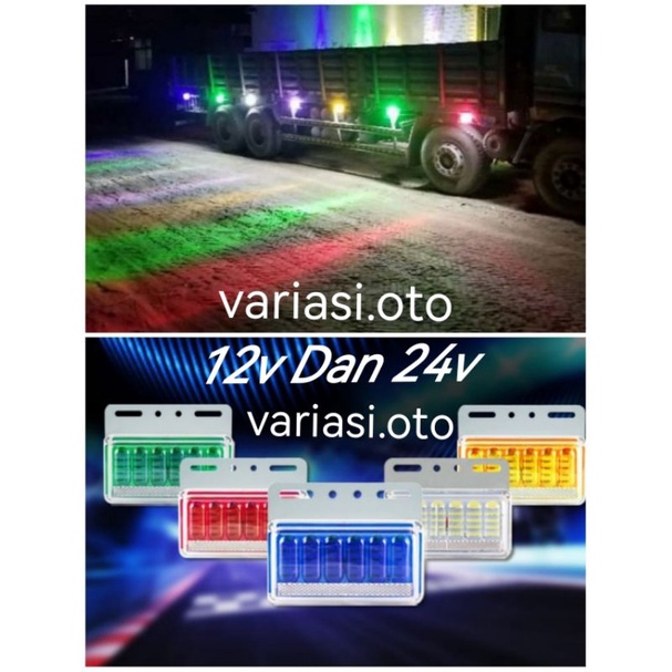 Lampu Samping Bak truck 12 Volt &amp; 24 Volt 40 Mata LED