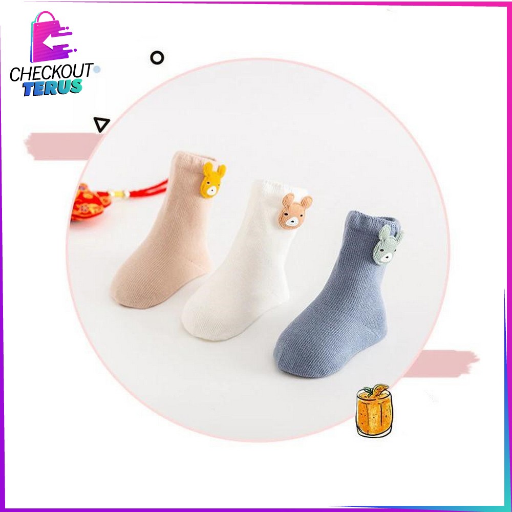 CT P88 Kaos Kaki Anak Bayi Cotton 3IN1 Baby Socks Kaos Kaki Bayi Laki Laki Perempuan Bahan Katun Kaos Kaki Bayi Lembut