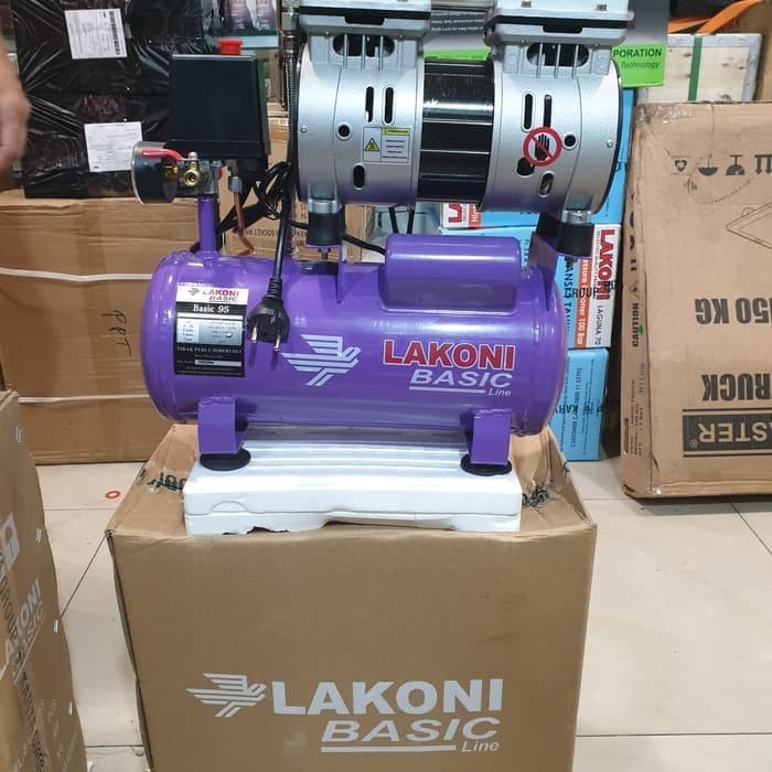 Mesin Kompresor Lakoni Basic 9S - Mesin Angin Oiless 550 W 3/4 HP