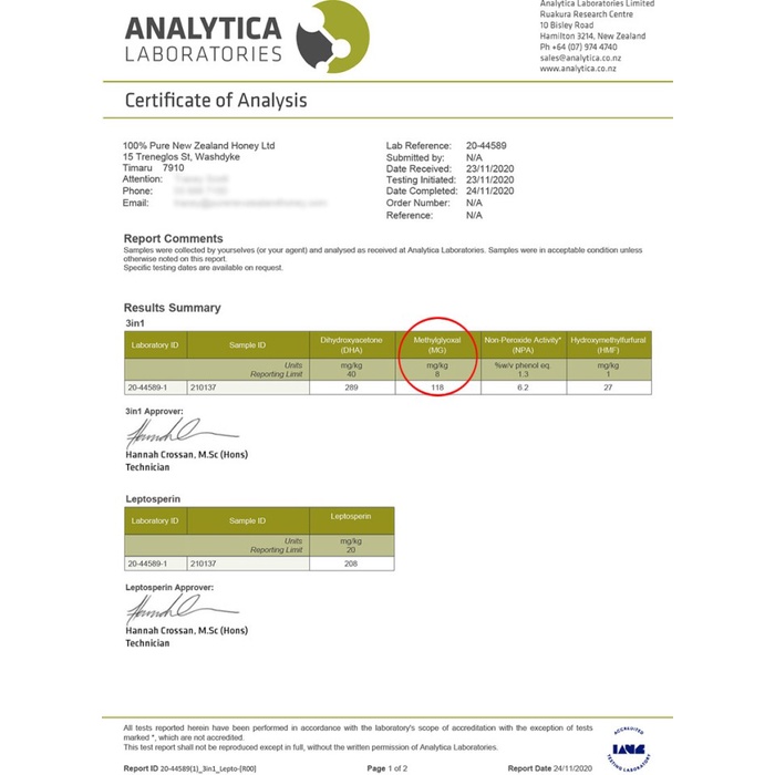 

madu- manuka honey mg83+ (setara umf5+) -madu.