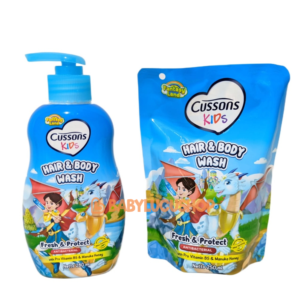 Cussons Hair&amp;Body Wash - Sabun Anak Refill 250ml