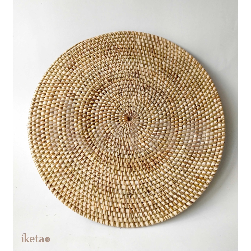 Placemat Rotan Ate - Tatakan Piring Mangkuk Anyaman Rotan Ate
