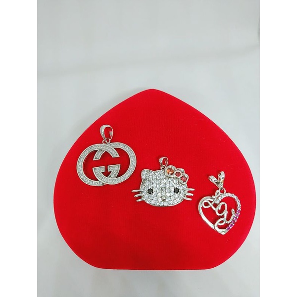 LIONTIN PERAK ASLI 925 LAPIS EMAS/LIONTIN CAMPUR MATA PUTIH COR/ASLI SILVER/PERHIASAN FASHION