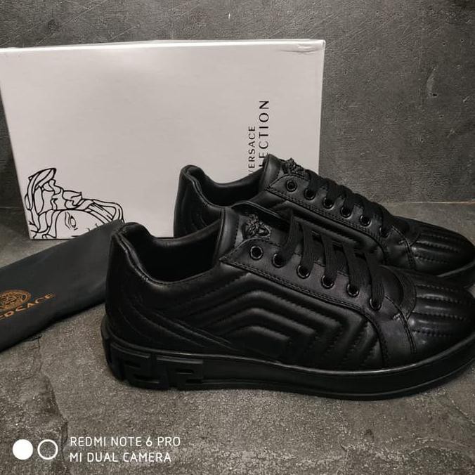 sepatu Versace mirror Quality / pria / Vc black