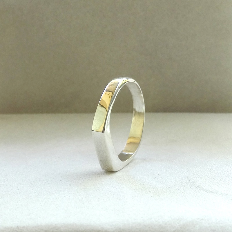 Cincin Ring Perak Silver Bali Polos Stempel Signet Kotak Pria Laki Wanita Custom Asli 925