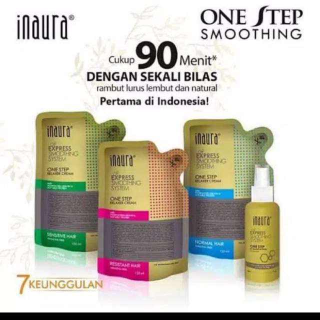 Inaura One Step Express Smoothing Rebonding Sistem 130/Obat Smoothing Rebonding Rambut Instan inaura