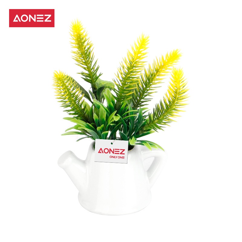 Aonez bunga hias bunga artificial murahbunga mini hiasan tanaman kaktus hias dengan pot-9