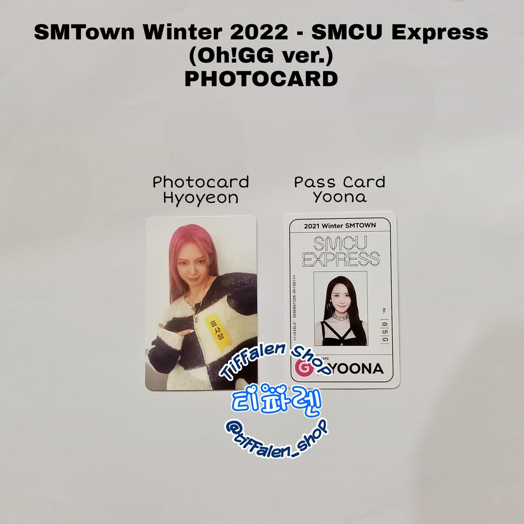 SNSD OhGG YOONA HYOYEON SMTown Winter 2022 SMCU Express (OhGG ver) Photocard Only | Girls’ Generatio