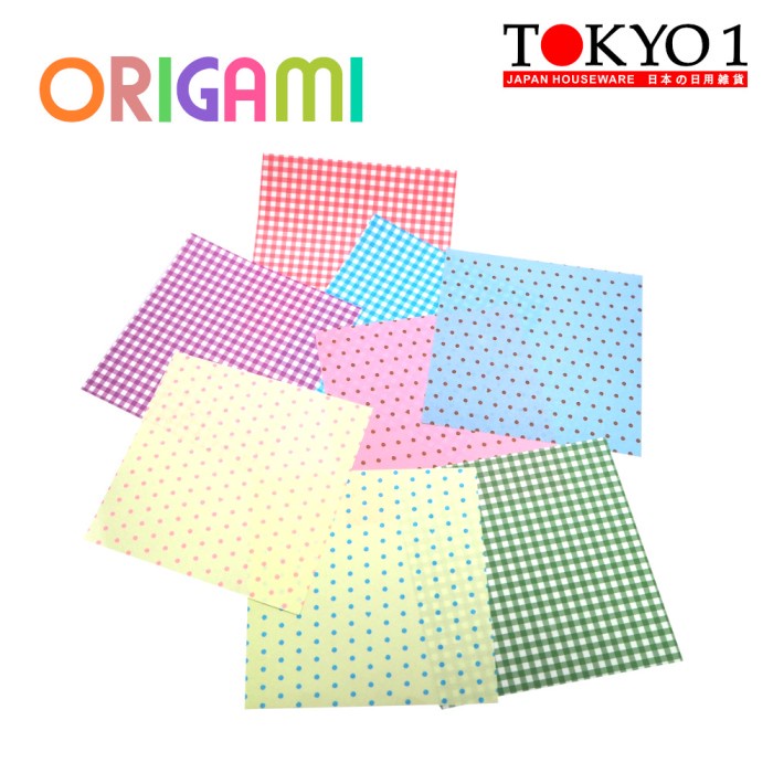 

Senikertas- Tokyo1 Origami Gingham 48 Kertas Lipat Made In Japan 2 Motif (125571) -Kertas-Seni.