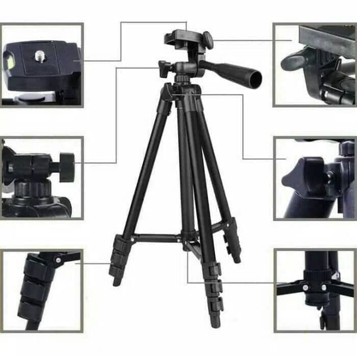 TF-3120 Tripod Stainless with 3x Extend Leg - Tripod Tefeng 3120 + Free Holder U + Tripod Bag