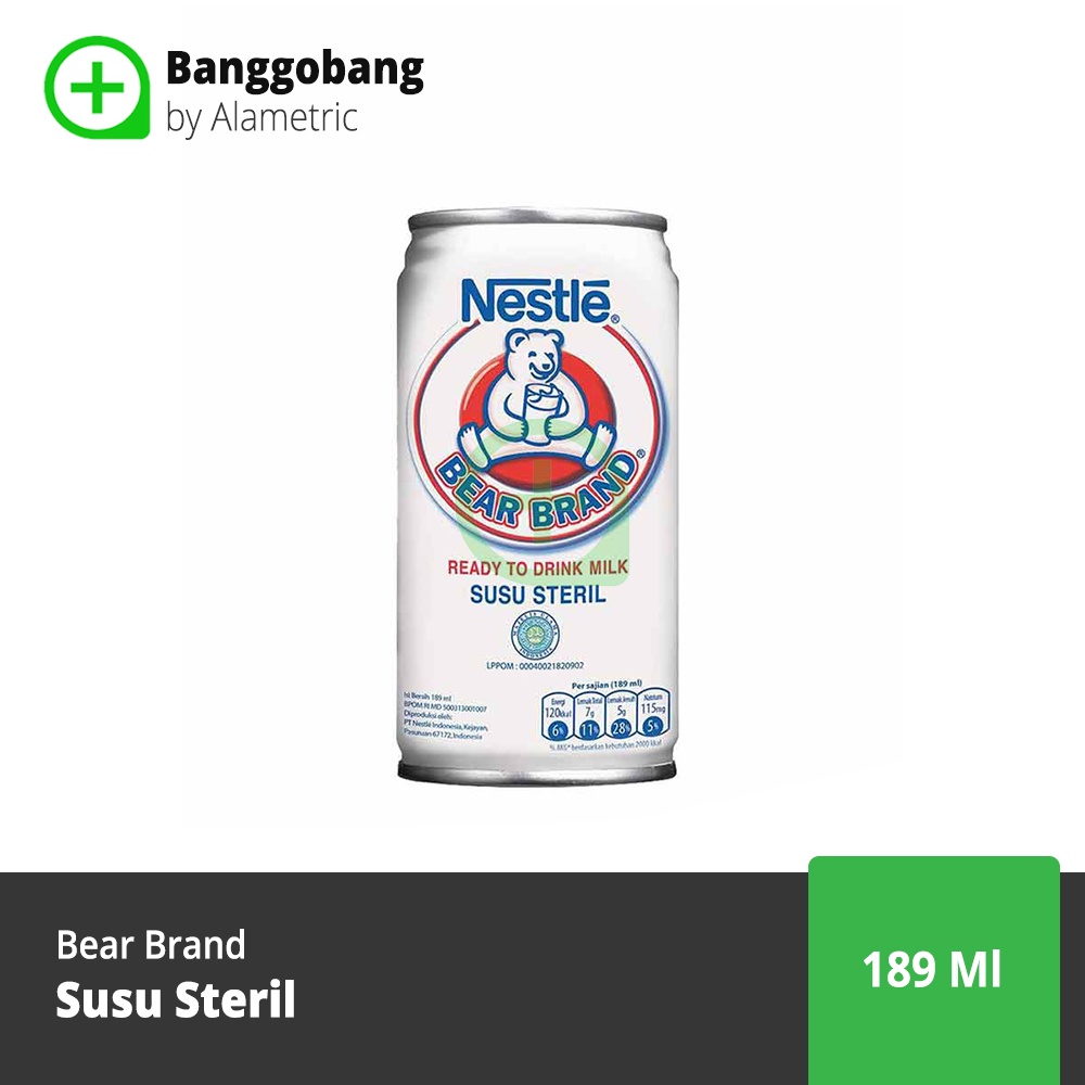 

Bear Brand / Susu Beruang Susu Steril 189 Ml - Banggobang