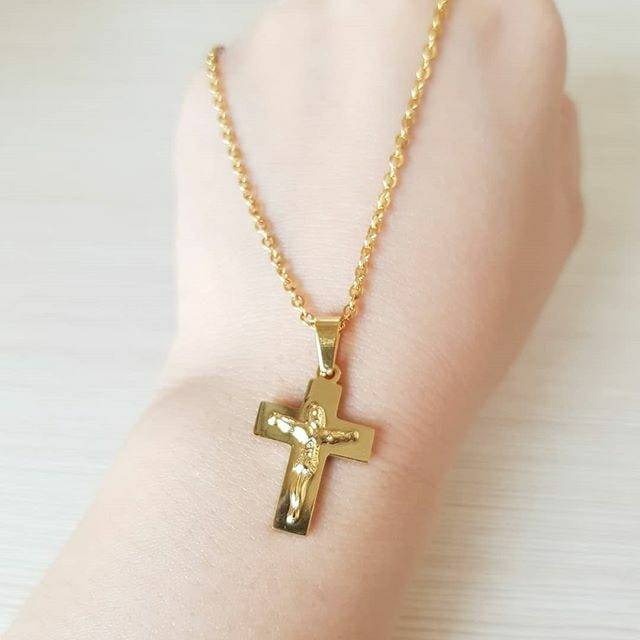 Kalung salib yesus import antikarat Y06