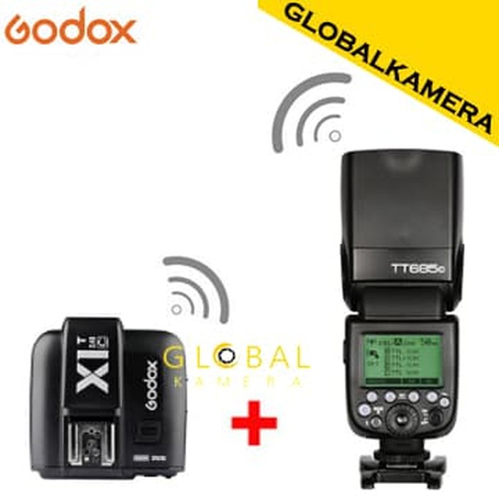 Paket Godox TT685C For Canon HSS 1/8000 TTL + Triger Godox X1T C