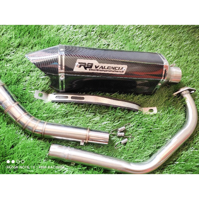 KNALPOT RACING R9 VALENCIA CARBON VIXION SATRIA FU R15 V2 V3 V4 CB150 CBR150 SONIC JUPITER MX KING V