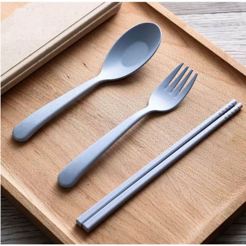 MJ88 SENDOK MAKAN SET 3IN1/JERAMI / ALAT MAKAN SET SENDOK GARPU SUMPIT SUPER MURAH
