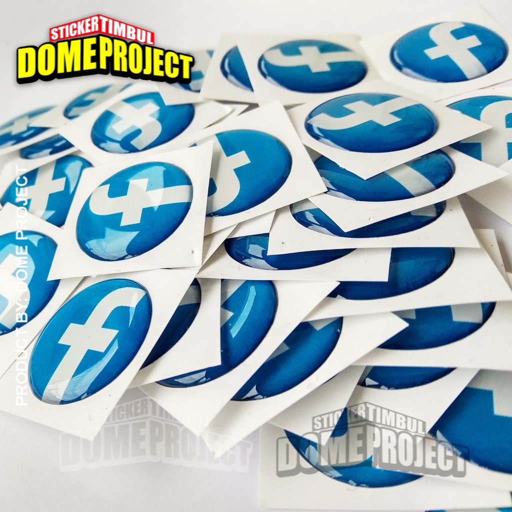 FB LOGO EMBLEM STIKER RESIN AKSESORIES LAPTOP DAN PC