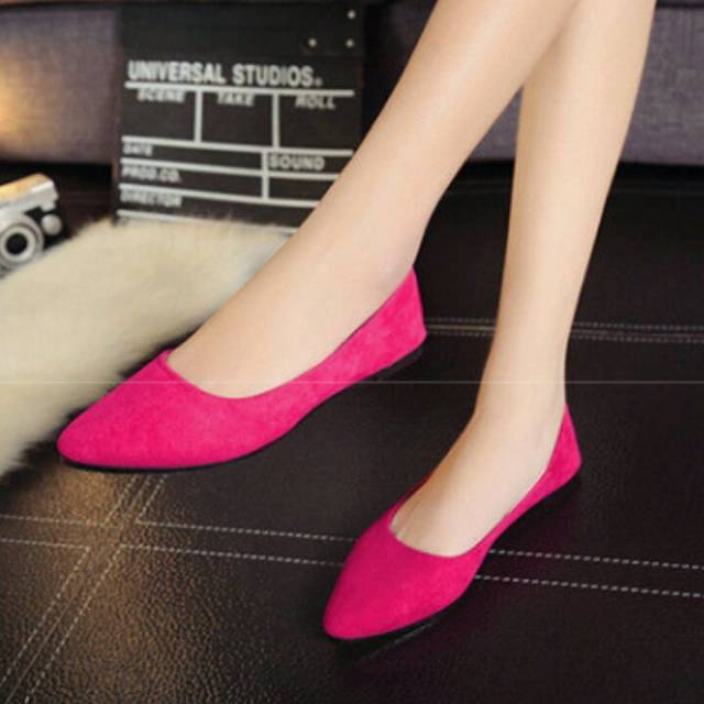 flat shoes suede termurah polos NC 10