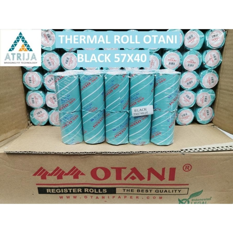 Thermal Paper Roll OTANI Black 57x40 Kertas Struk Hitam