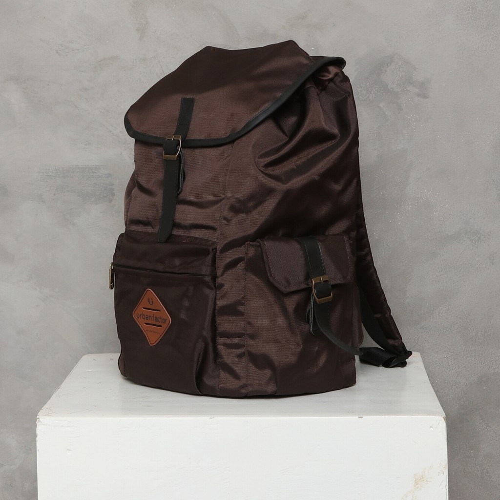 HOLIDAY BROWN |Urban Factor x FORIND| Tas Ransel Punggung Ori Bag Pria Wanita Backpack Baru Besar