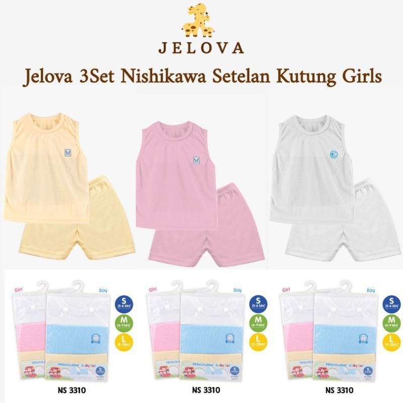 Jelova 3pc Setelan Baju Nishikawa SNI STANDART - Mix Colour