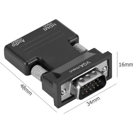 Trend-NEW VGA to HDMI with Audio Converter - Dongle vga male to hdmi female