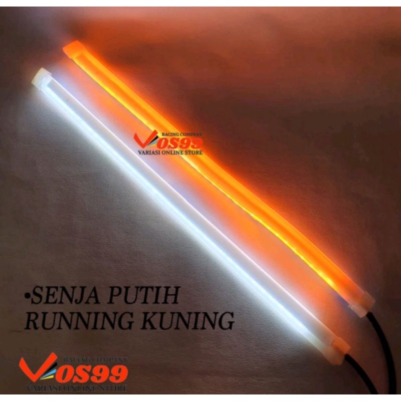 Lampu Alis LED 30cm Slim Waterproof Universal motor Harga sepasang biru kuning/ merah kuning/putih kuning