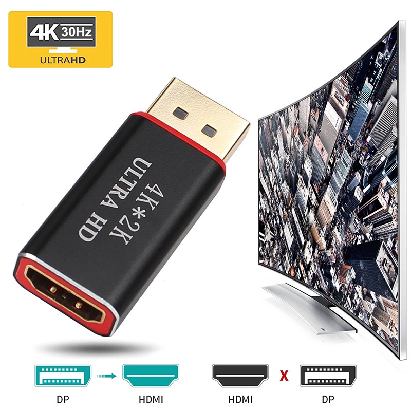 {LUCKID}4K Display Port To HDMI Male Female Adapter Converter DisplayPort DP To HDMI