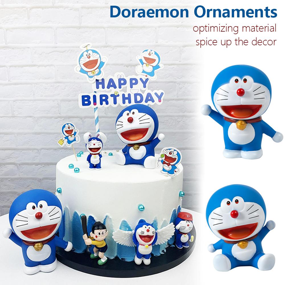 Ornamen Topper Kue Desain Anime Doraemon Untuk Dekorasi Pesta Ulang Tahun