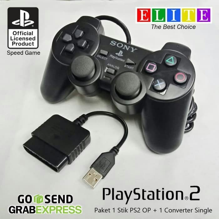 Stik PS2/Stick PS 2 Original Pabrik + Converter Single