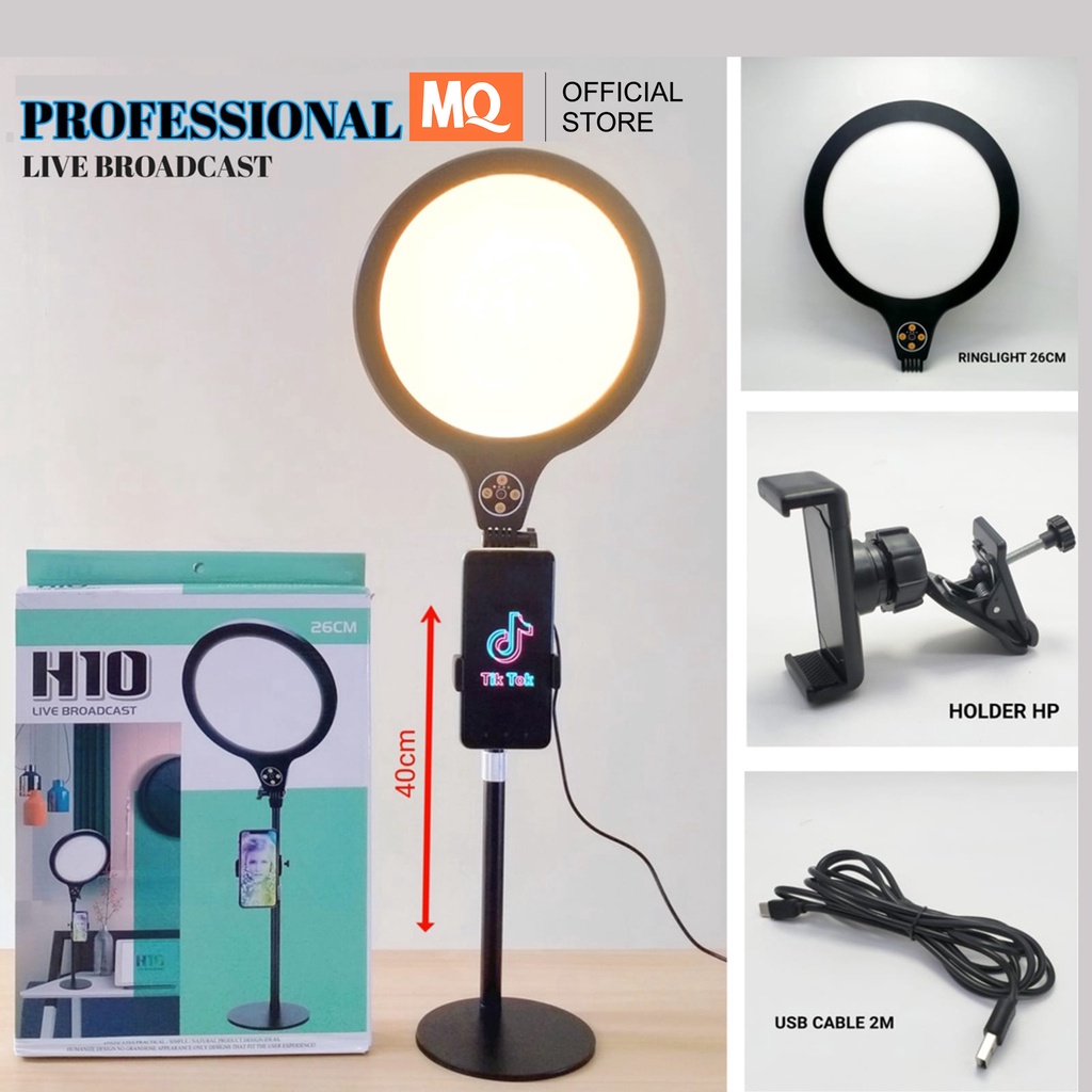 MQ Ringlight 26cm Live Broadcast Professional Live Stream Desktop Beauty Fill Light 26CM