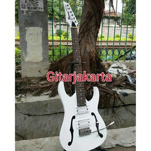 Gitar Elektrik Merk Ibanez PGM Black And White Bonus Tas dan Pick