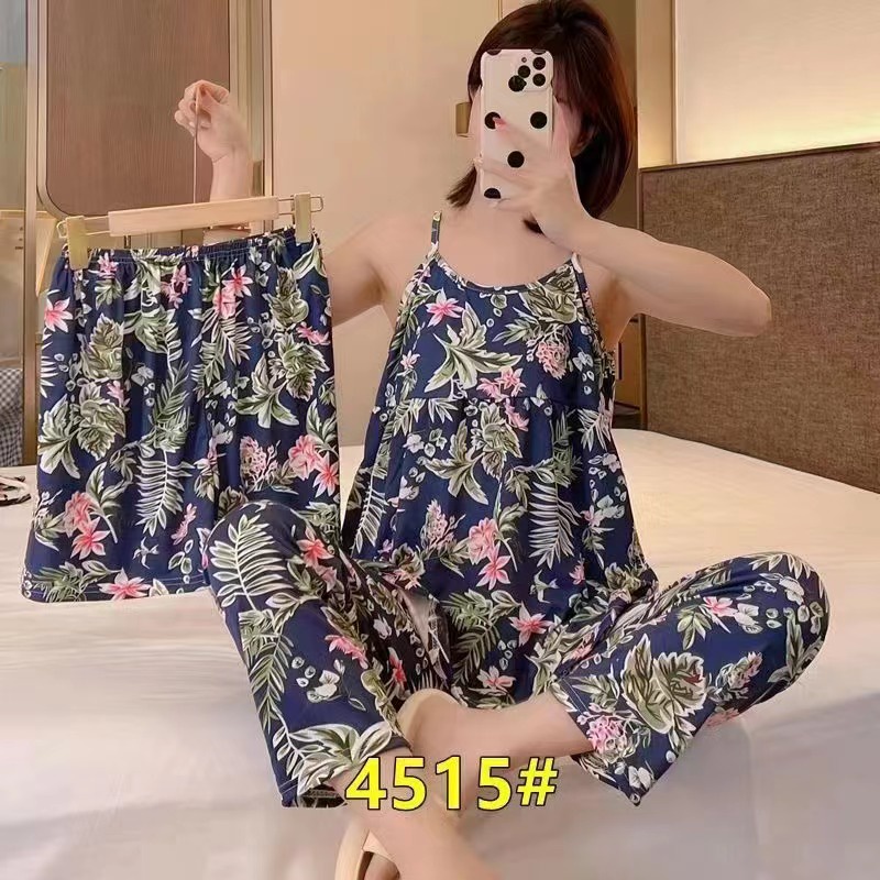 Baju tidur / daster / pakaian wanita / baju tidur wanita / piyama / dewasa / baju tidur wanita set 3in1