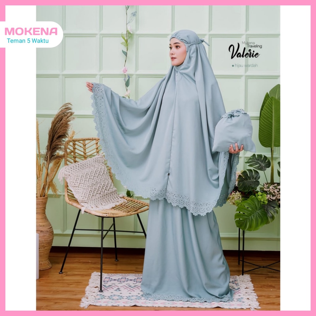 Mukena Mukenah jumbo dewasa bahan adem katun bali terbaru 2021 murah by MOKENA daily fringe purple