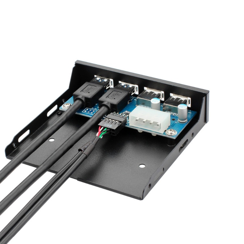 Btsg USB Floppy Drive Front Bay 4port Panel Depan PC 9p/19P Ke USB 3.0 2.0 Adapter