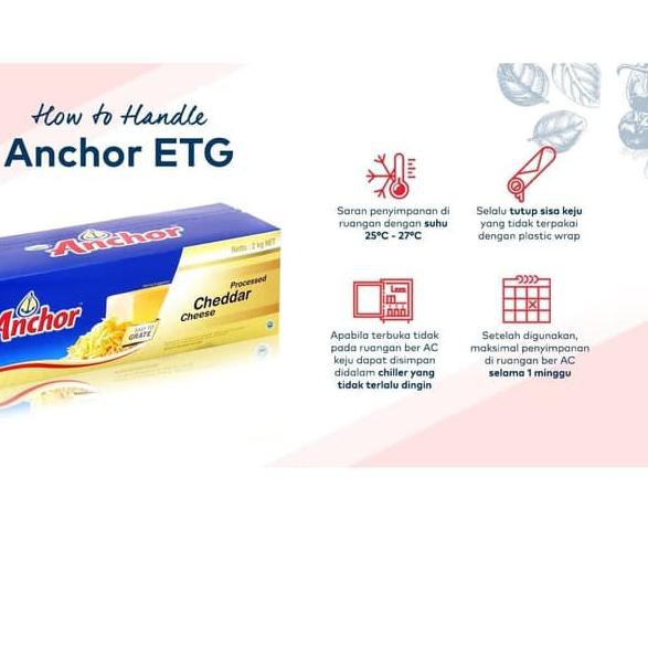 

Best Seller!! (gau-713) Anchor Cheddar Cheese / Keju Cheddar Anchor 2 KG HALAL