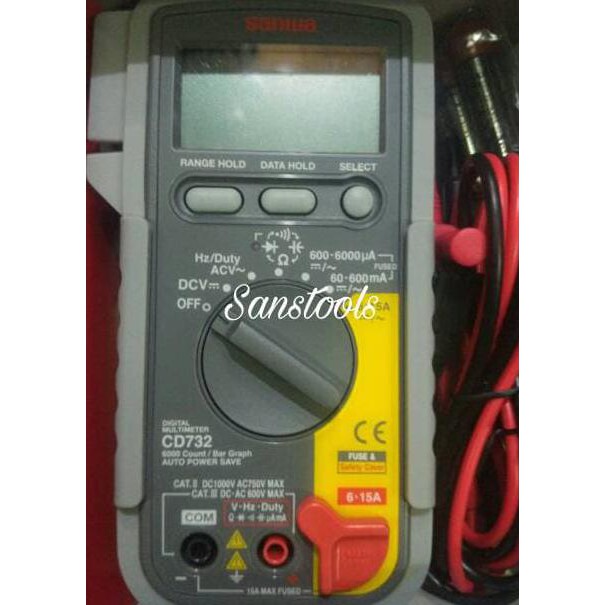 SANWA CD732 DIGITAL MULTIMETER asli JAPAN