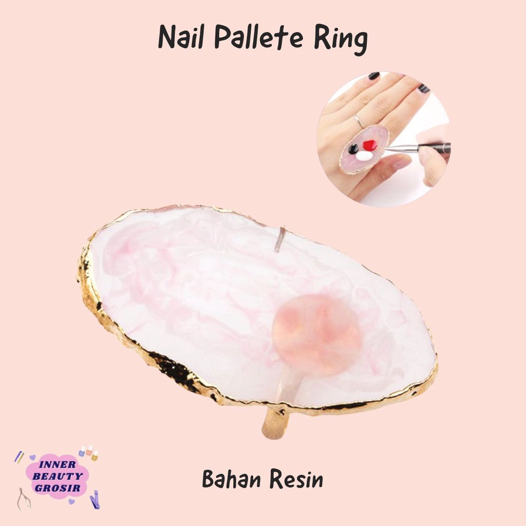 Nail Pallete Ring Bahan Resin / Cincin Resin