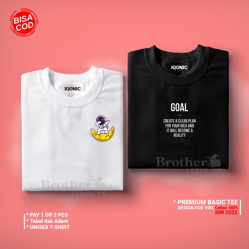 ( PROMO COD ) BROTHER STORE / Kaos Distro Pria / Kaos Distro100% Catoon Combed 24s / Articel Goal